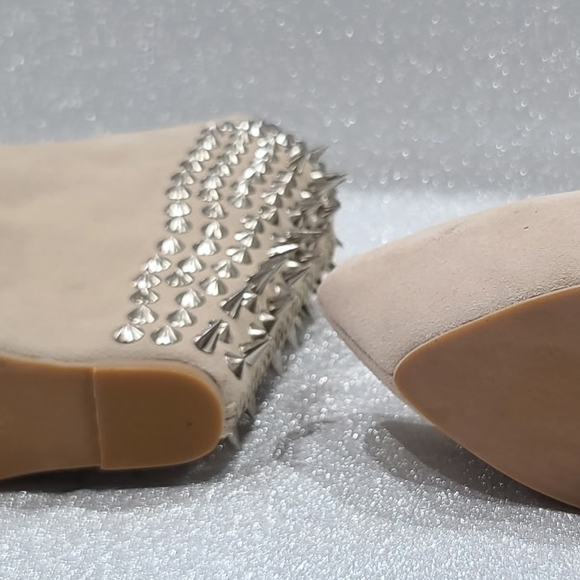 Jeffrey Campbell Aubrey Spike Beige Studded Wedges In Box Size 10 - Picture 3 of 5